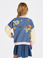 Bomber Jacket with embroidered space